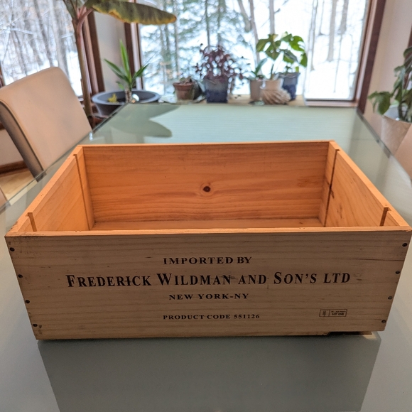 Wood Wine Box, Wine Crate, Storage Organizer, Home Decor Gift For Mom - Picture 4 of 9